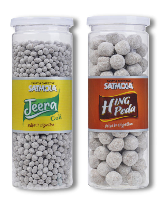 Satmola Hing Peda(220g) & Jeera Goli(220g) Combo- Indulge in Flavorful Tradition