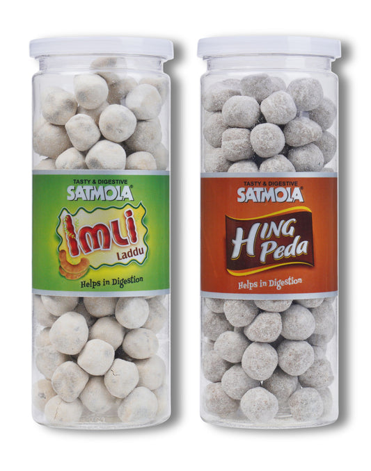 Satmola Hing Peda(220g) & Imli Laddu(220g) Combo- Indulge in Flavorful Tradition