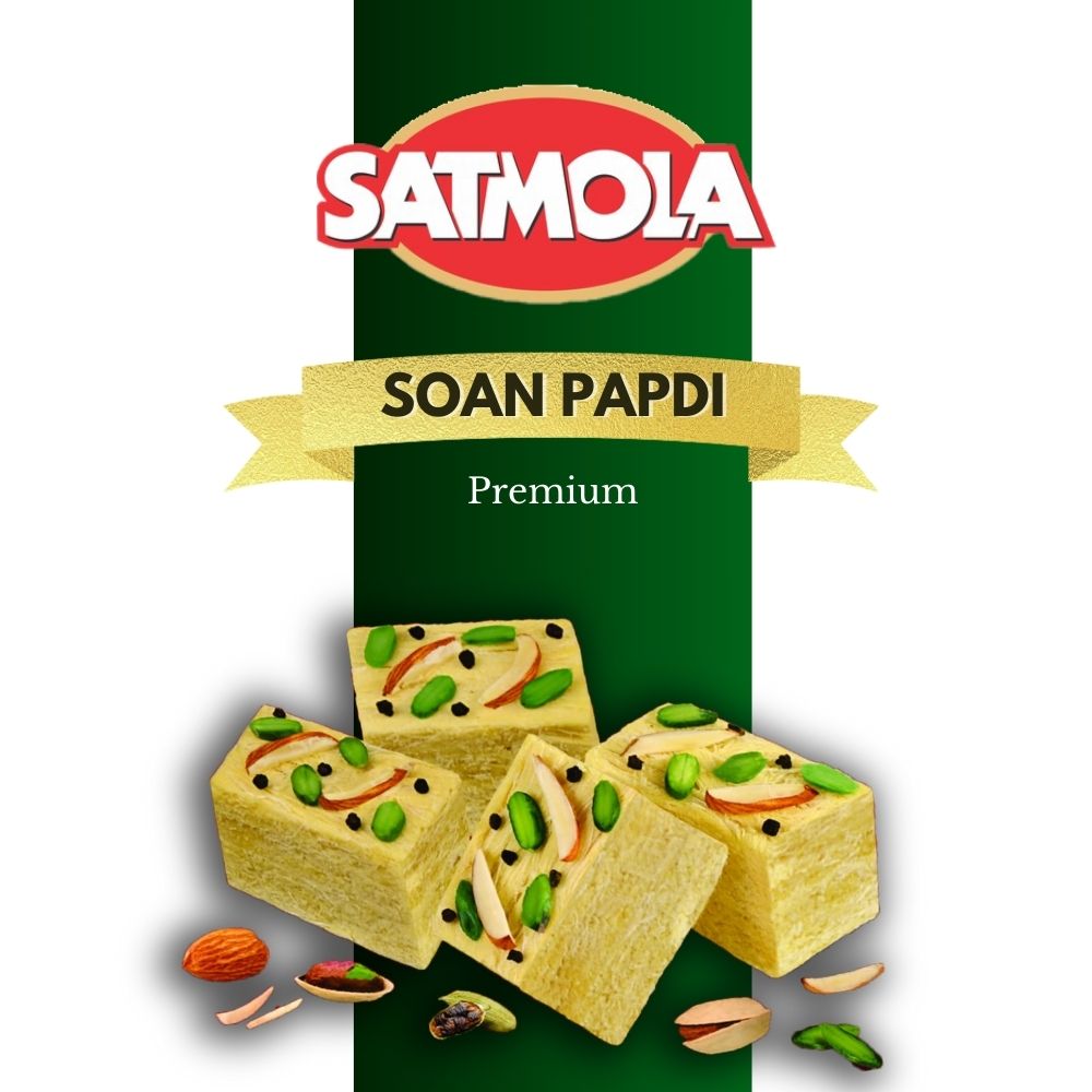SATMOLA SOAN PAPADI Vanaspati - Double Fun Double Delight 900g (Pack of 2) Box