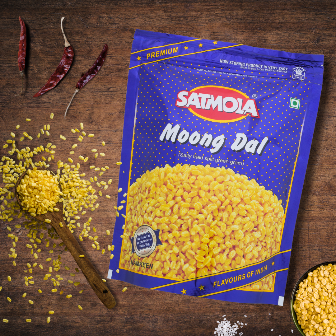 Satmola Savor the Crunch: Namkeen Combo Pack - Moong Dal 350g + Bikaneri Bhujia 400g