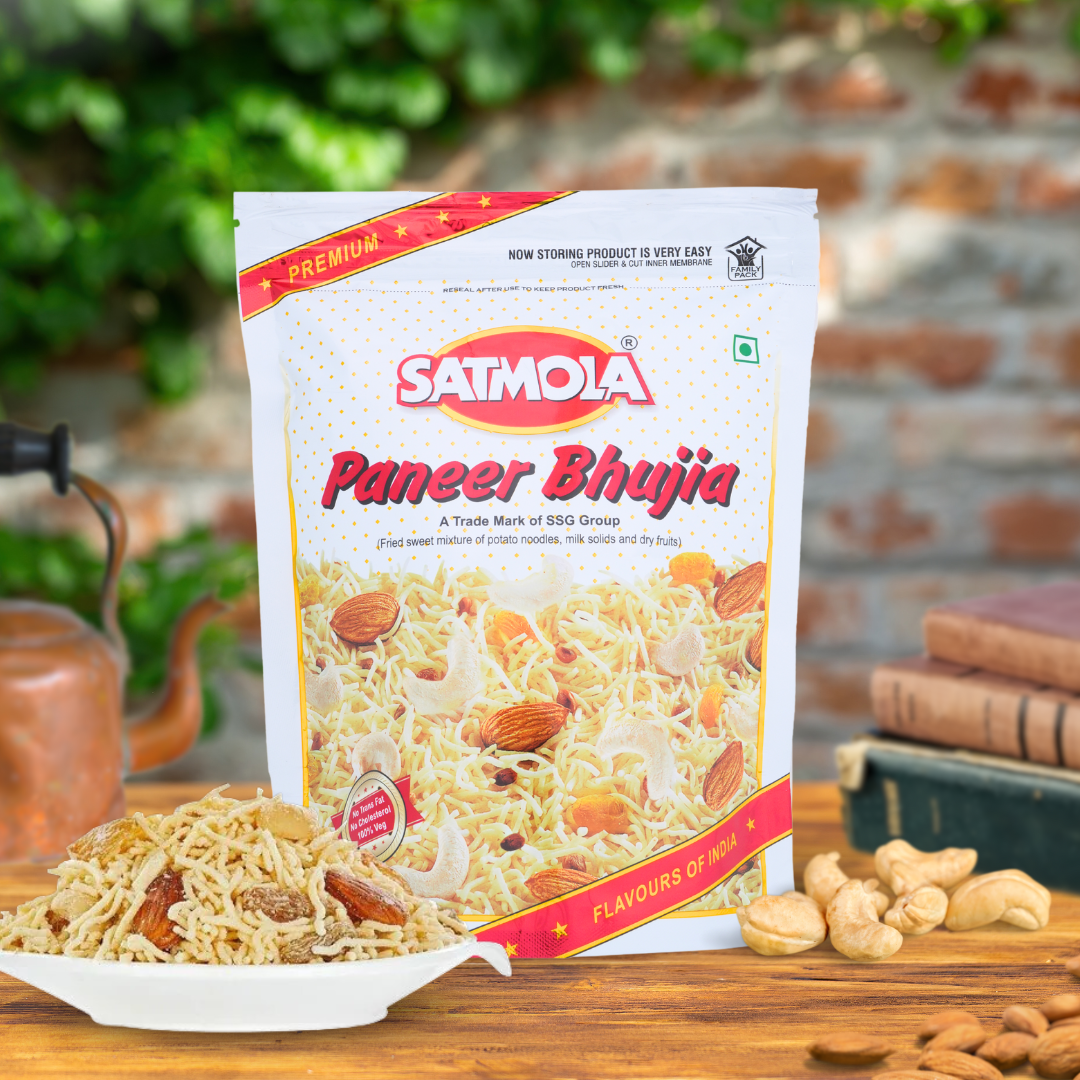 Satmola Paneer Bhujia Namkeen Combo - Authentic Indian Snack Pack of 6
