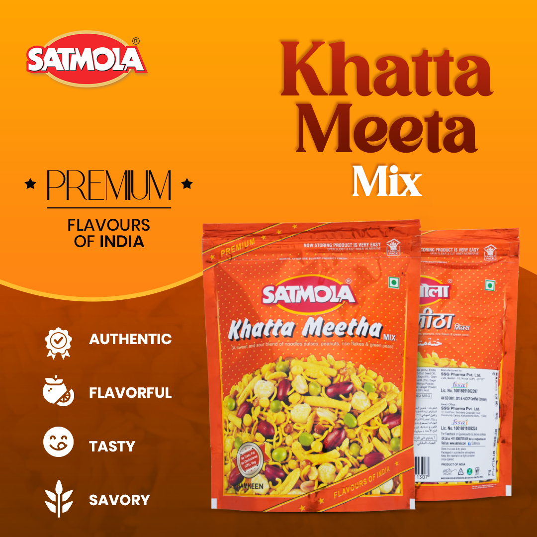 SATMOLA Festive Combo - KHATTA MITHA 400g, SOAN PAPDI 400g, DIGESTIVE ANARDANA 220g, MINT MOUTH FRESHENER 220g