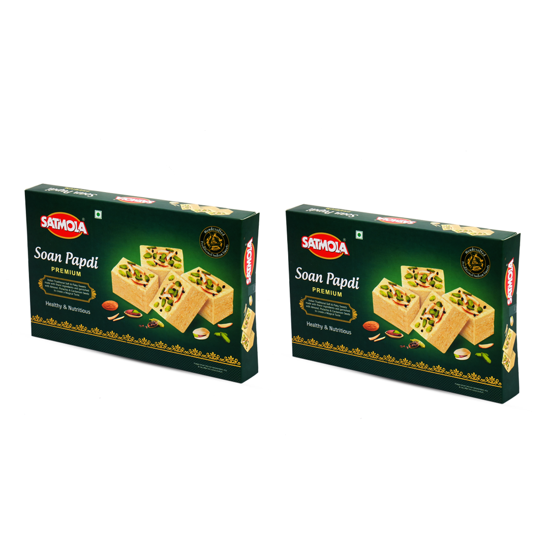 Satmola Soan Papdi Vanaspati 400g (Pack of 2) – Double Fun, Double Delight