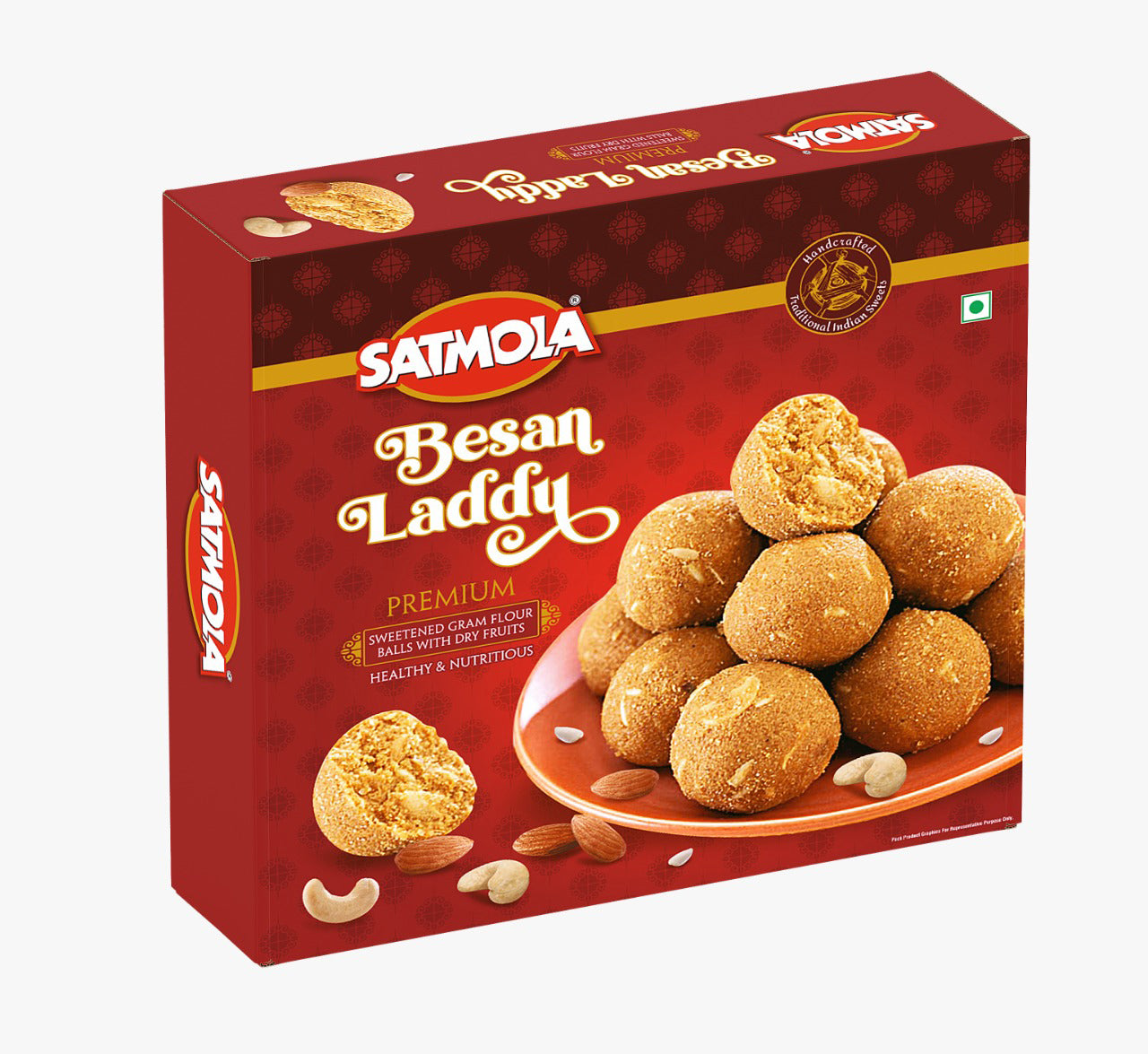 Satmola Besan Laddu - 400g (Pack of 4)