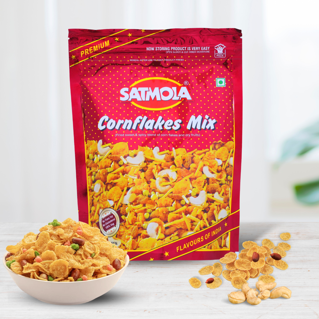 Satmola Crunchy Delight: Cornflakes Mix - Perfect Snack for Anytime Enjoyment