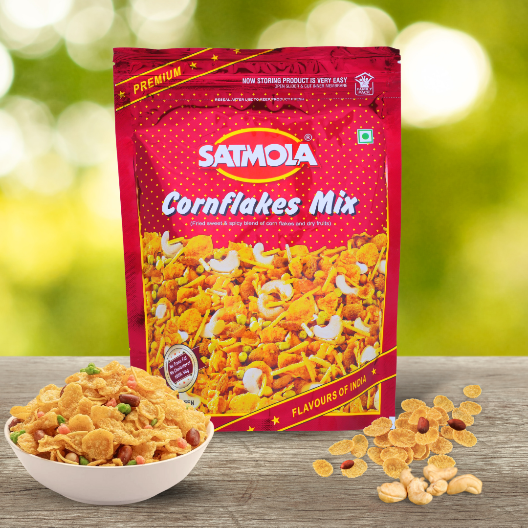 Satmola Cornflakes Namkeen Combo - Delicious Blend of Crunchy Cornflakes and Flavorful Namkeen