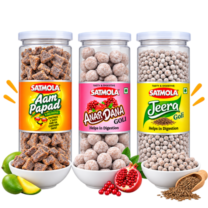 Anardana, Aam Papad & Jeera Goli Digestive Candy | Pack of 3 – Tasty & Healthy