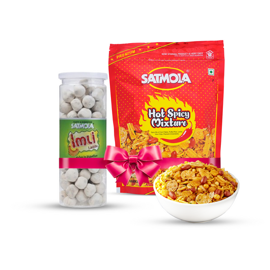 Satmola Festive Combo – Hot Spicy Mixture Namkeen & Imli Candy (Pack of 2)