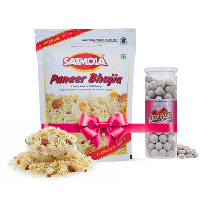 Satmola Festive Combo – Paneer Bhujia Namkeen & Anardana Candy (Pack of 2)