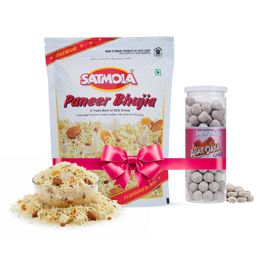 Satmola Festive Combo – Paneer Bhujia Namkeen & Anardana Candy (Pack of 2)