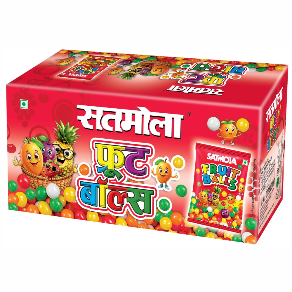 Satmola Fruit Balls: Fruity Fun Treats | Box of 30 Pcs