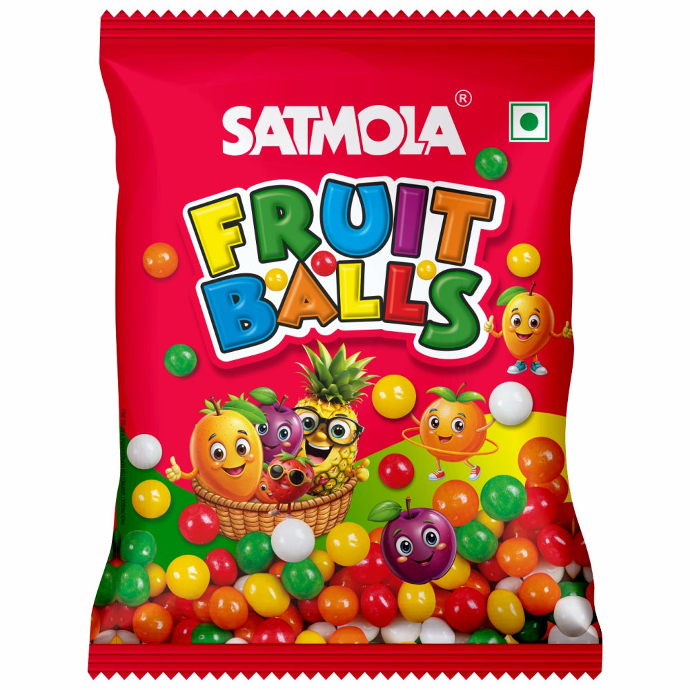 Satmola Fruit Balls: Fruity Fun Treats | Box of 30 Pcs