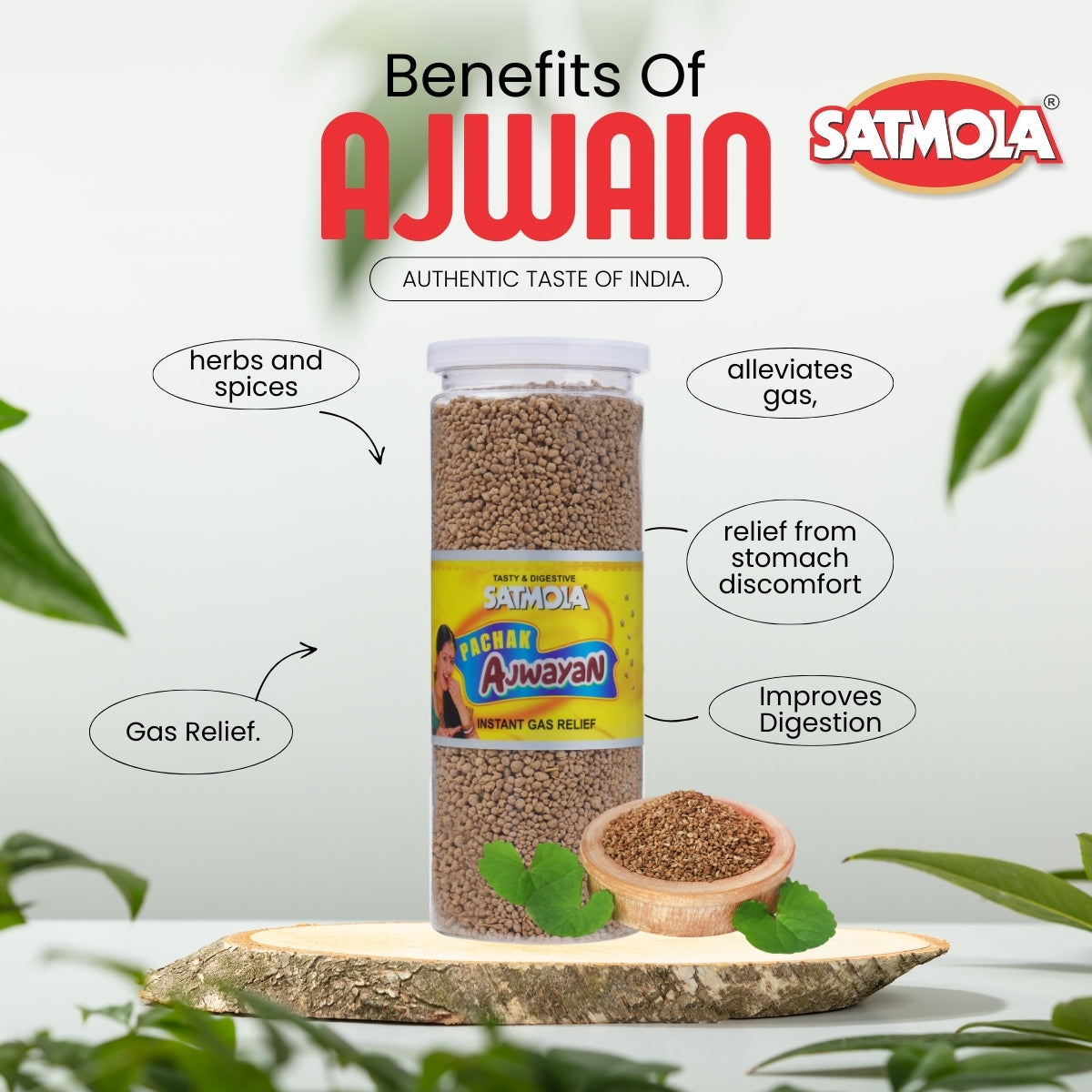 Satmola Ajwayan Instant Gas Relief - 220gm