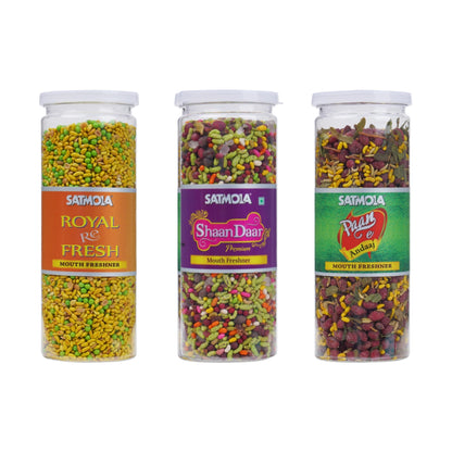 ROYAL-RE-FRESH, PAAN-E-ANDAJ, SHAANDAR (Combo Pack of 3) – Exotic Mouth Freshener Set