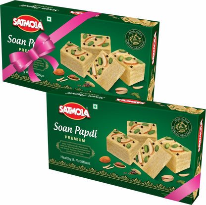 Satmola Soan Papdi Vanaspati 400g (Pack of 2) – Double Fun, Double Delight