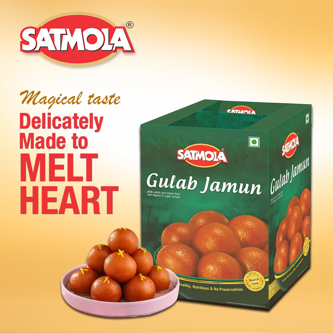 Satmola Gulab Jamun – Soft & Juicy Indian Sweet (1 Kg)