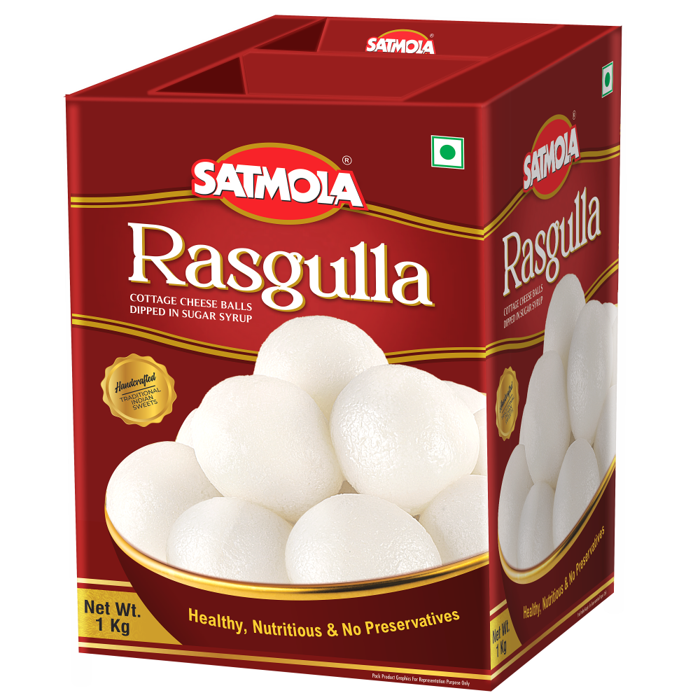 Satmola Rasgulla(1 Kg) PACK of 2 - A Delightful Taste of Tradition