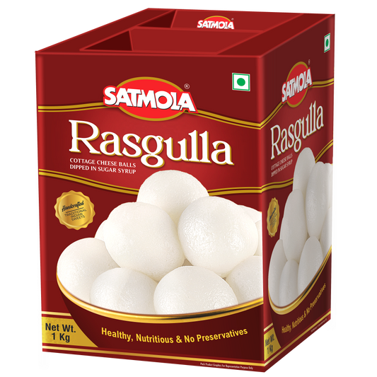 Satmola Rasgulla(1 Kg) PACK of 2 - A Delightful Taste of Tradition