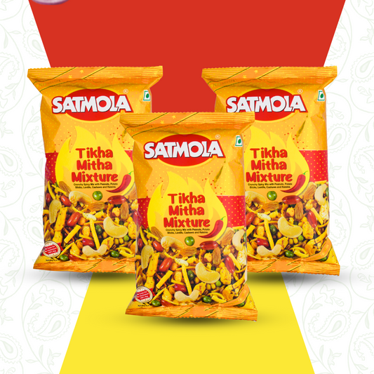 TIKHA MEETHA MIXTURE Pack of 3 – Spicy & Sweet Snack Blend