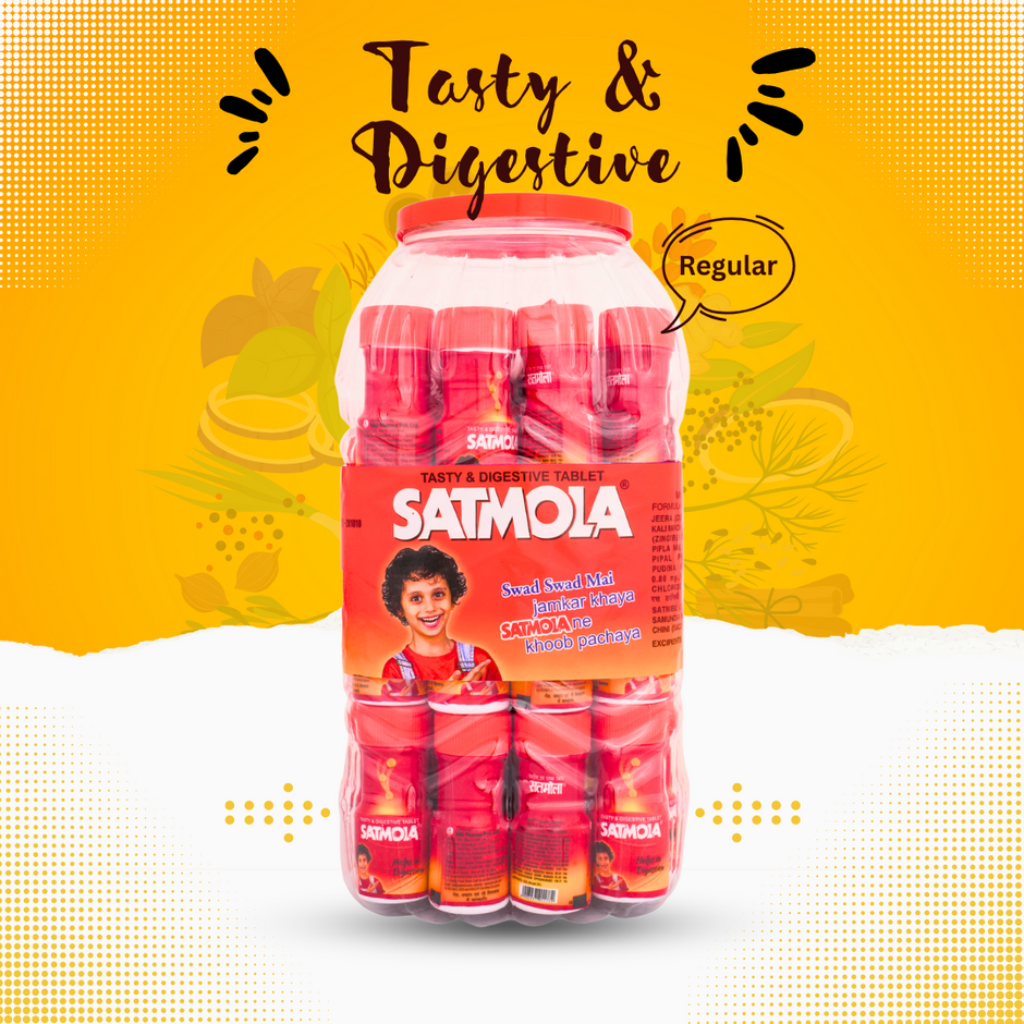 Digesting Jar Satmola Digestive Tablet Jars – Chatpata Taste & Digestion – SATMOLA