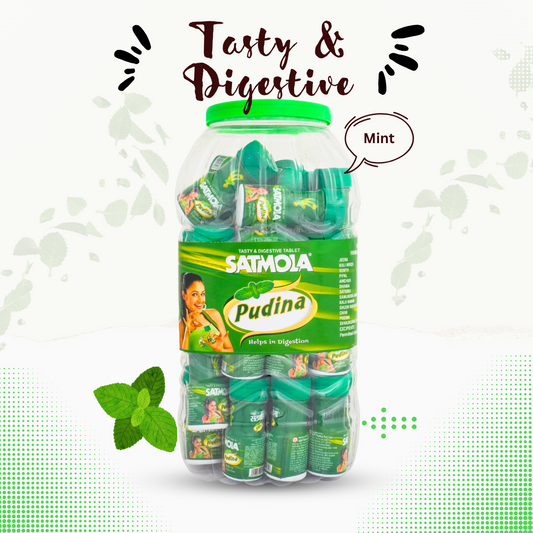 Satmola Pudina Candy – Bottle Jar Pack of 40 | Bulk Family Pack