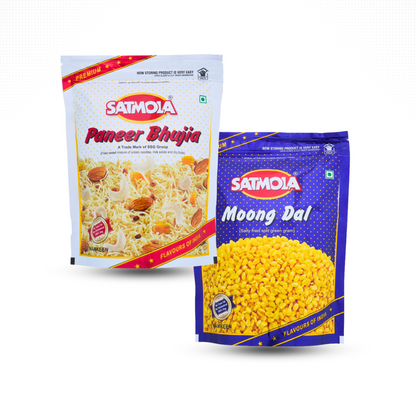 Satmola - Paneer Bhujia 300g + Moong Dal 350g (Pack of 2)