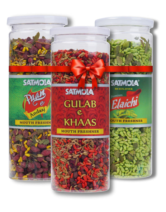 Satmola Refreshingly Divine: Mouth Freshener Combo - Paan-e-Andaaj, Elaichi, Gulab E Khaas